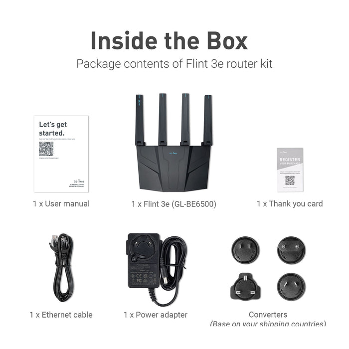 Flint 3e (GL-BE6500) Dual-band Wi-Fi 7 Home Router