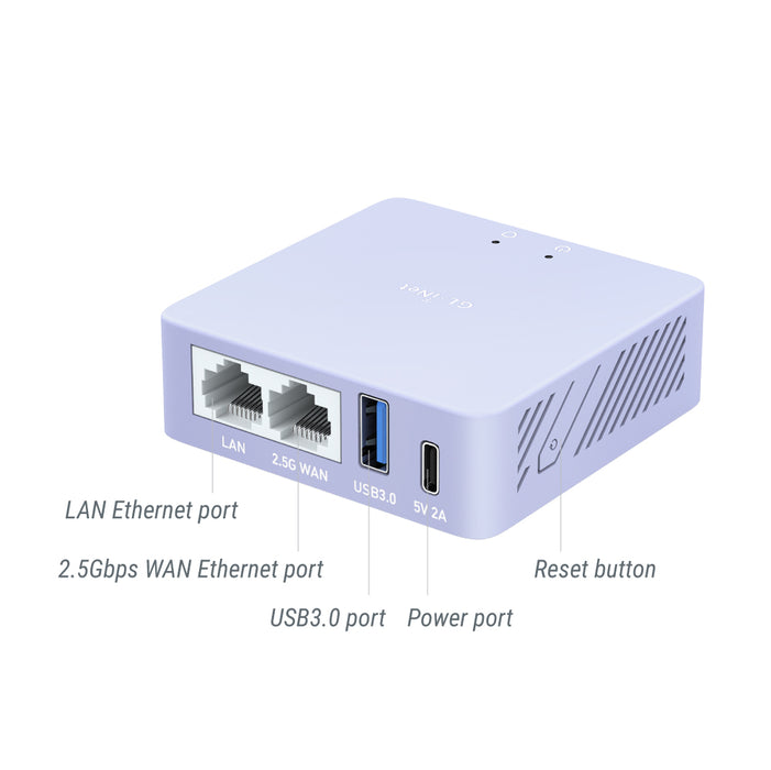 Brume 2 (GL-MT2500) VPN Security Gateway with EU+UK plug | ABS Plastic