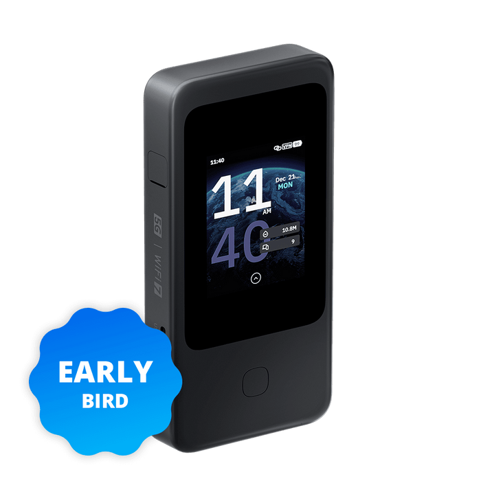 Mudi 7 (GL-E5800) | 5G NR Tri-band Wi-Fi 7 Travel Router