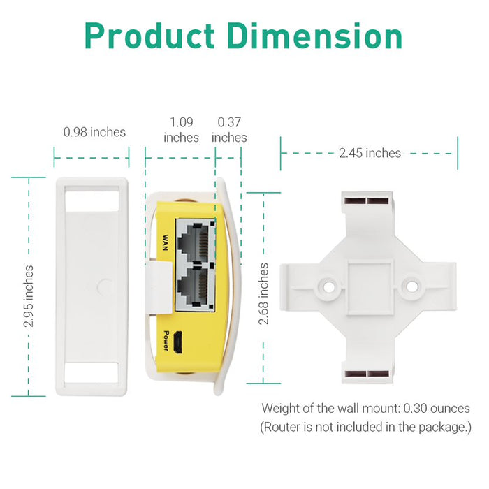 Wall Mount for GL Routers (GL-MT300N-V2/ AR300M/ AR150/ S10)