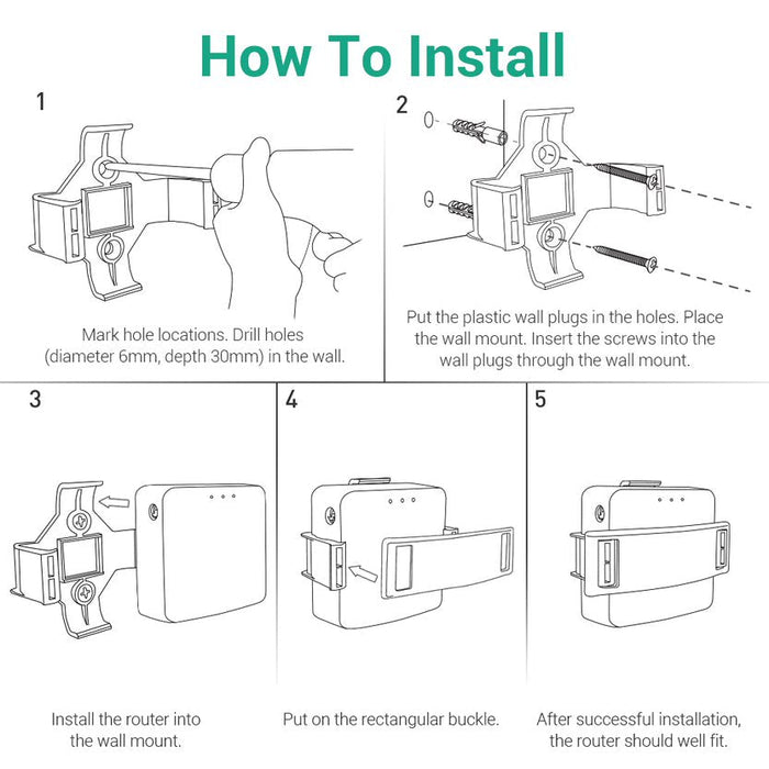 Wall Mount for GL Routers (GL-MT300N-V2/ AR300M/ AR150/ S10)